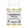 California Gold Nutrition L-Glutathione (Reduced) 500 mg – 30 gélules végétales (Veggie Capsules) – photo produit