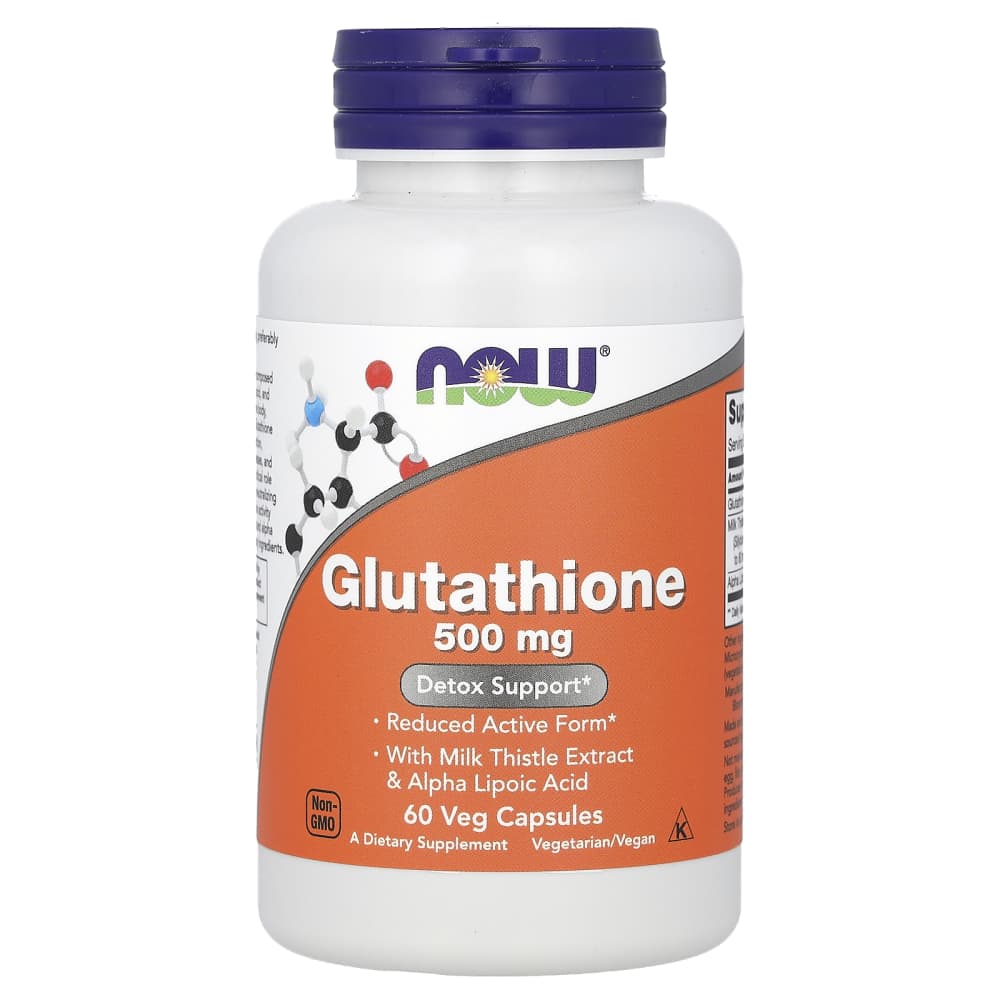 NOW Foods – Glutathion 500 mg – 60 capsules végétales – photo produit